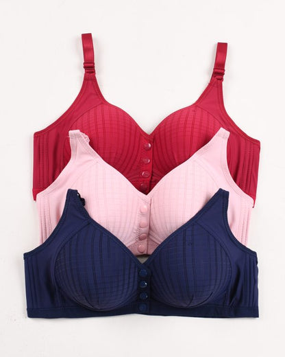 Pack of 3 Front button bra set